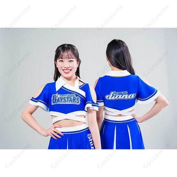 横浜DeNAベイスターズ オフィシャルパフォーマンスチーム Diana 20周年衣装 チアガール 衣装 コスプレ衣装 プロ野球チア衣装 ユニホーム オーダメイド可元の画像