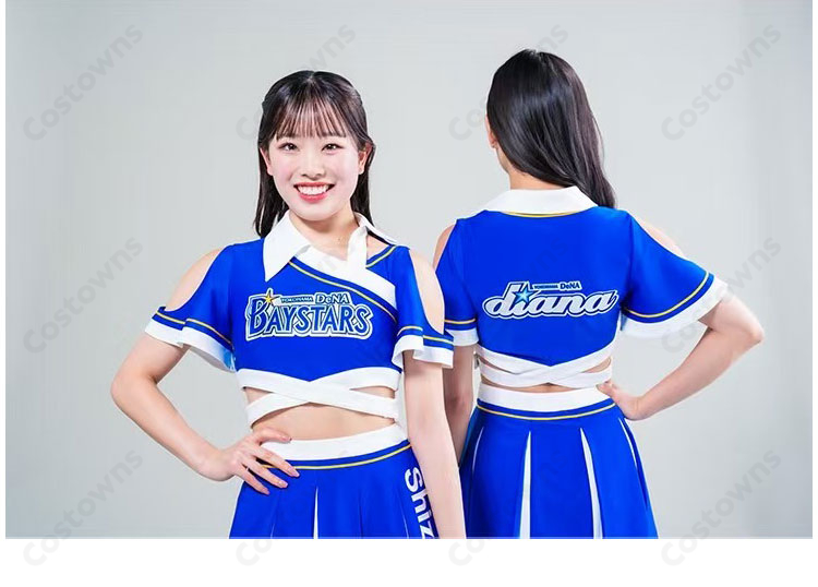 横浜DeNAベイスターズ オフィシャルパフォーマンスチーム Diana 20周年衣装 チアガール 衣装 コスプレ衣装 プロ野球チア衣装 ユニホーム-1