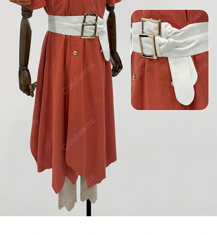 Dr.STONE 七海龍水 コスプレ衣装 腰ベルト装飾ディテール｜高精度仕上げ