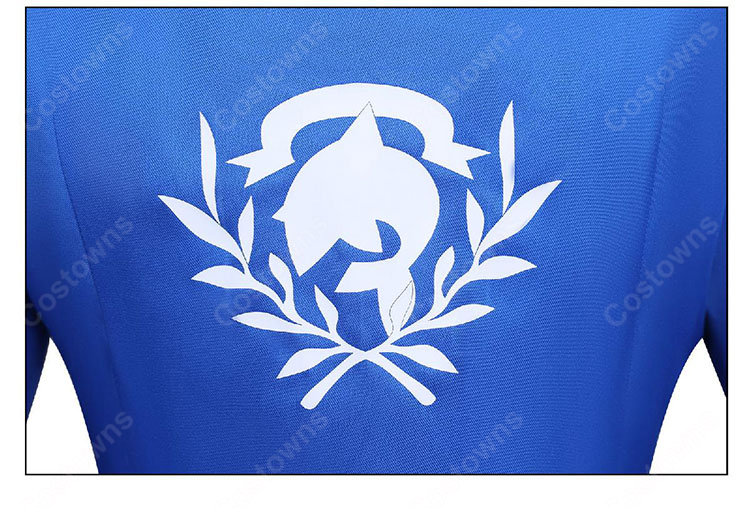 バーチャルYouTuber 雨海ルカ コスプレ衣装 背面模様ディテール