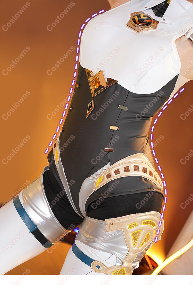 原神 イネファ 女性型ロボット コスプレ衣装-11