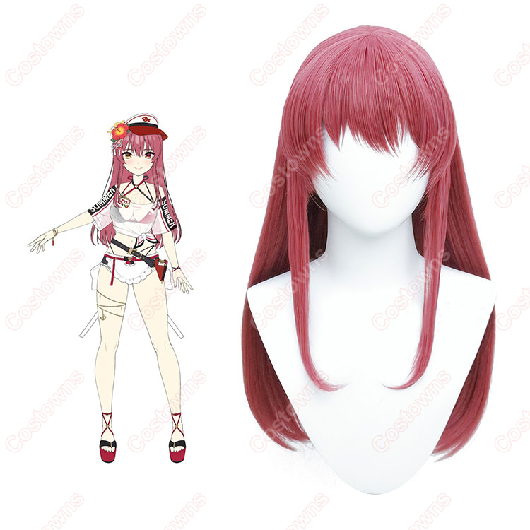 宝鐘マリン　ホロライブ　完成ウィッグ　コスプレ hololive ホロライブ 宝鐘マリン コスプレウィッグ 4つスタイル