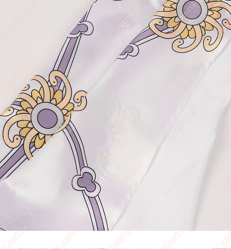 ONE PIECE コスプレ衣装 ボア・ハンコック 白色コスチューム 下衣背面装飾ディテール