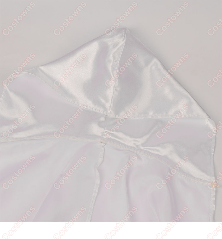 ボア・ハンコック コスプレ衣装 白色コスチューム 背面披肩ディテール画像