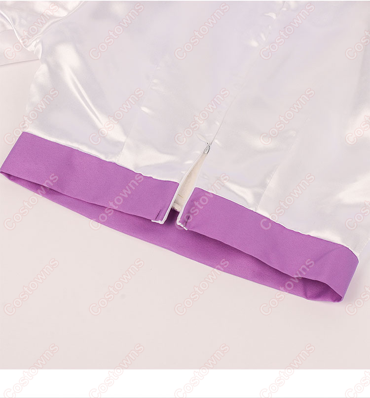 ワンピース ボア・ハンコック コスプレ衣装 白色コスチューム 衣装チェーン装飾詳細