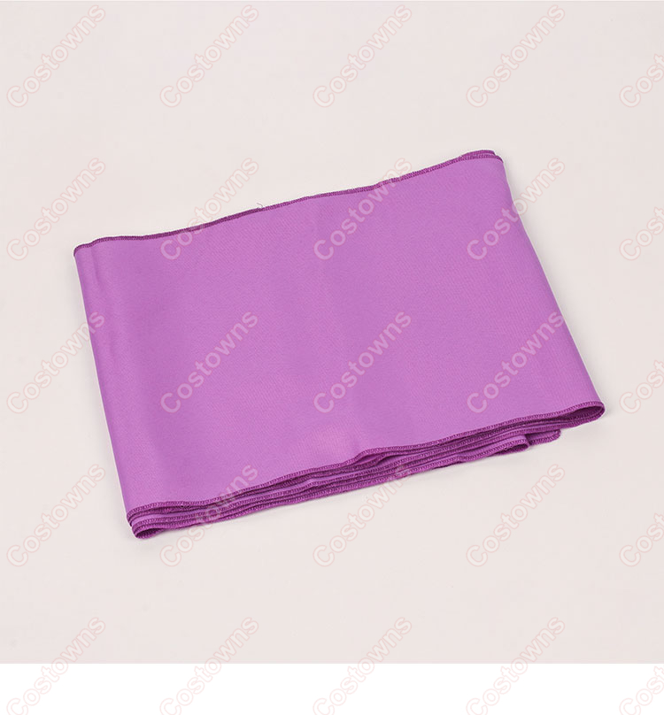 ボア・ハンコック 白色コスチューム コスプレ衣装 紫色帯・腰封ディテール