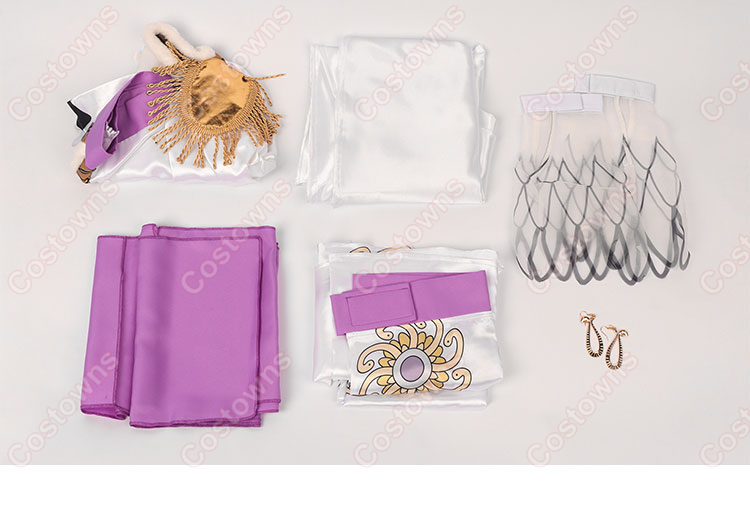 ONE PIECE ボア・ハンコック 白色コスチューム コスプレ衣装 フルセット内容展示