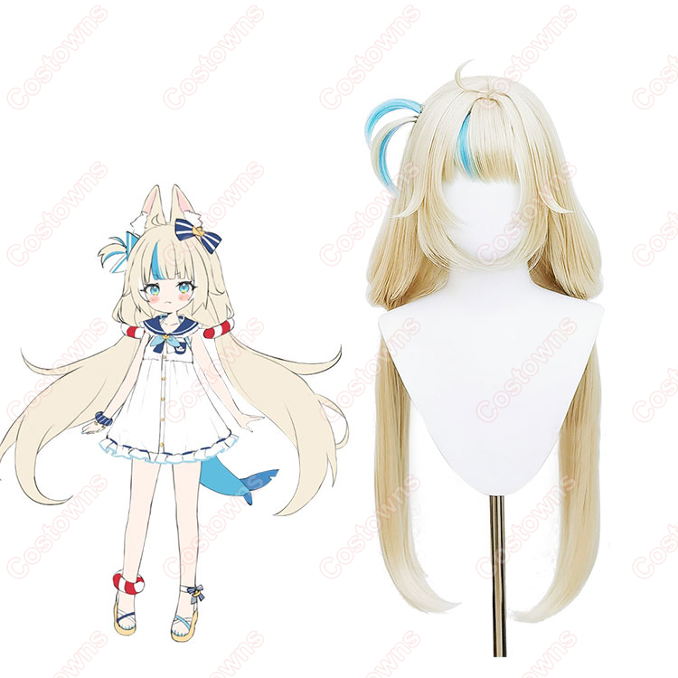 VTuber Sameko Saba サバちゃん コスプレウィッグ-1