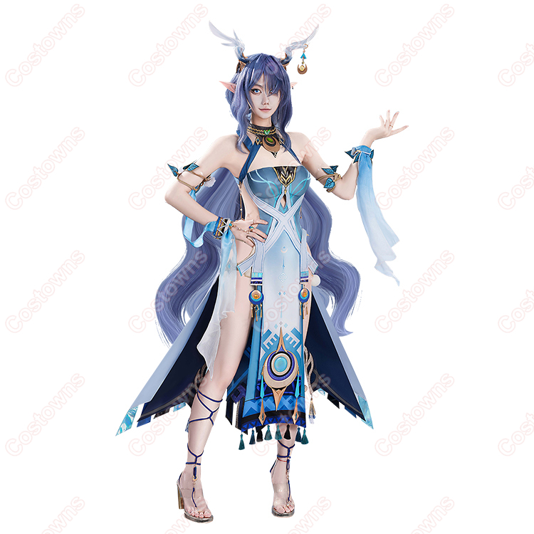 原神　ラウマ　コスプレ　衣装　ウィッグ　角　セクシー　ドレス　キャラクター Amazon.co.jp: [Emelun] コスプレ衣装 原神（げんしん） ラウマ Lauma