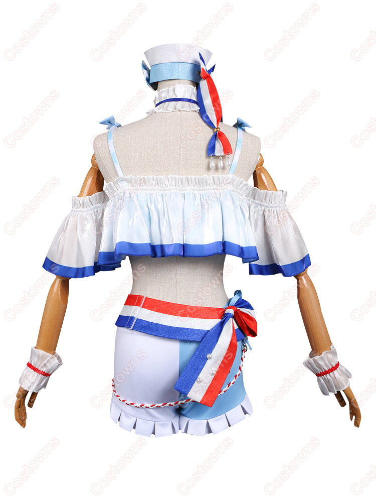 プロジェクトセカイ カラフルステージ！ feat. 初音ミク 最強アイドルスマイル！ 桃井愛莉 ブルーマリン・クルースタイル コスプレ衣装-4