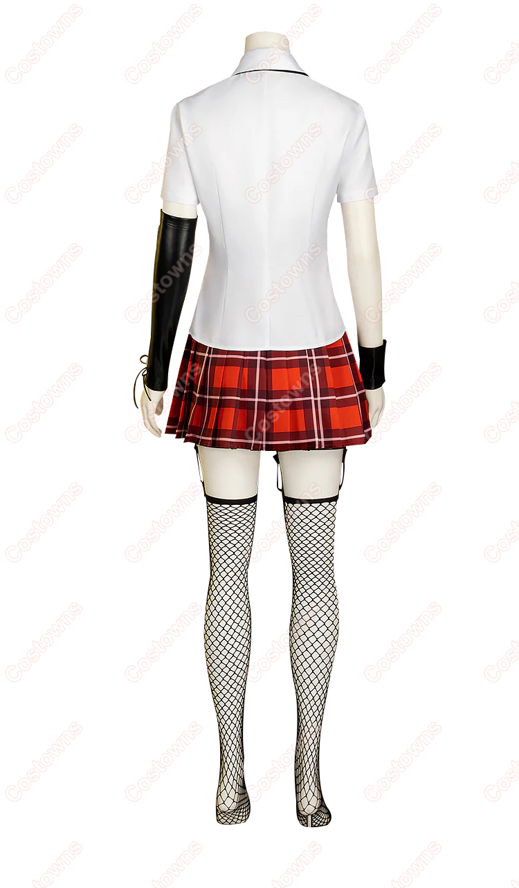 デッド オア アライブ5 マリー・ローズ 学生服 制服 コスプレ衣装-4