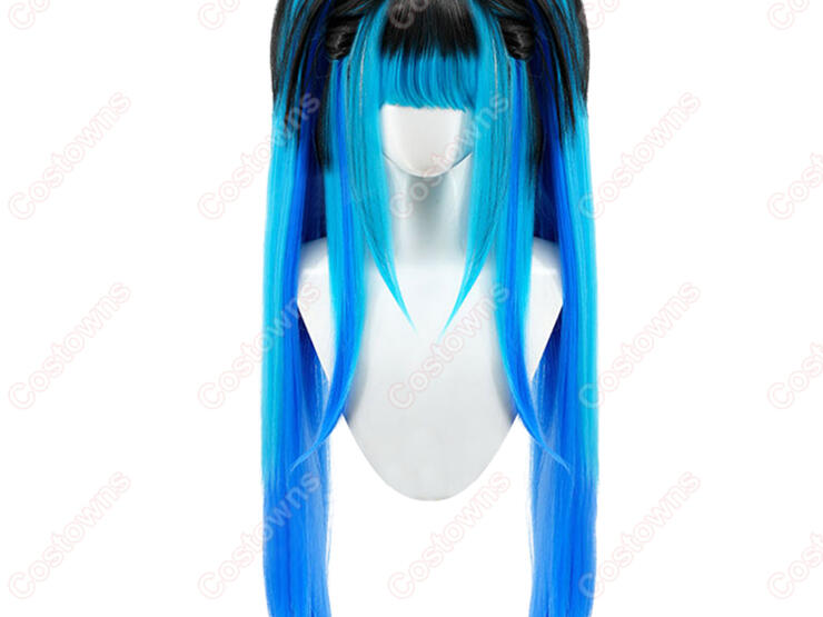 最終価格☆꒡̈⃝ 人毛100% レースウィッグ　 新品未使用 HUNDRED LINE -最終防衛学園- 凶鳥狂死香 コスプレウィッグ