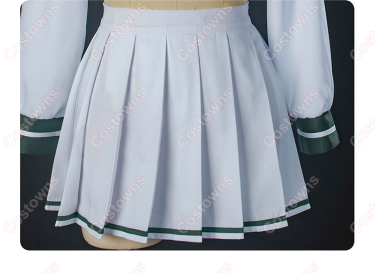 ブルーアーカイブ 杏山カズサ 制服 コスプレ衣装 猫耳付きフードの付いたパーカー クロップトップ-9