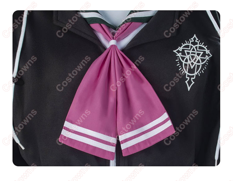 ブルーアーカイブ 杏山カズサ 制服 コスプレ衣装 猫耳付きフードの付いたパーカー クロップトップ-7