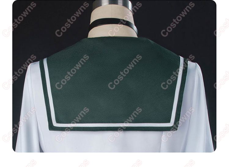 ブルーアーカイブ 杏山カズサ 制服 コスプレ衣装 猫耳付きフードの付いたパーカー クロップトップ-10