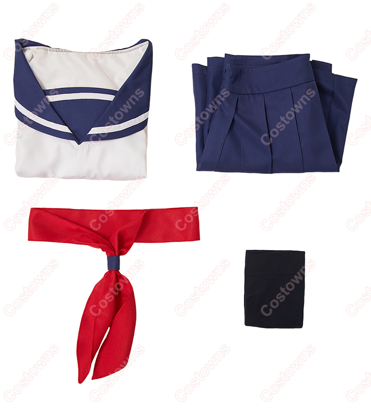 銀魂 3年Z組銀八先生 志村妙 神楽 制服 コスプレ衣装-10