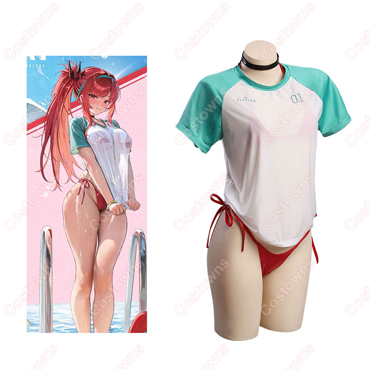 コスプレ衣装　NIKKE ニケ　ラピ　レッドフレーバー　水着 NIKKE」、水着コス「ラピ：レッドフード」「トーブ」「ジュリア