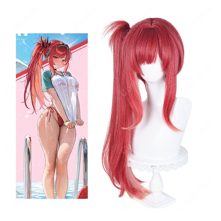 勝利の女神:NIKKE ラピ：レッドフード「レッドフレーバー」 コスプレウィッグ-1