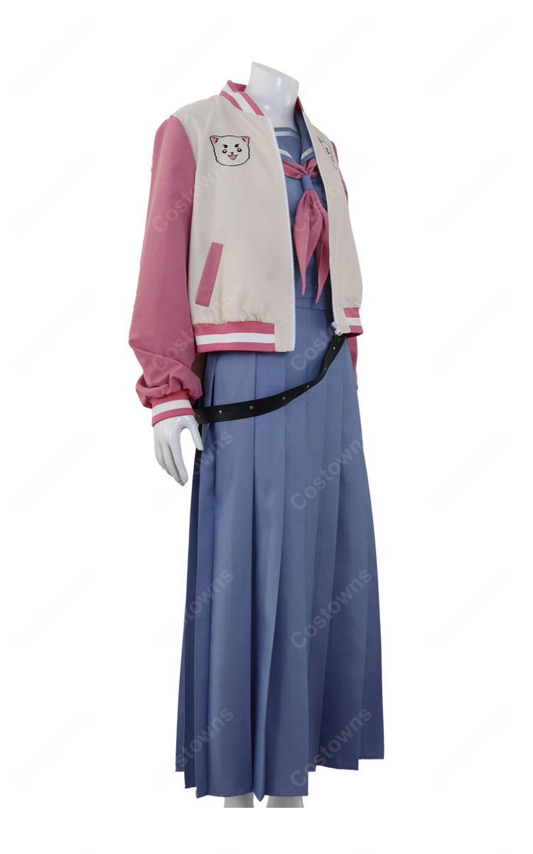 銀魂 3年Ｚ組銀八先生 神楽 コスプレ衣装 スタジャン セーラー服-3