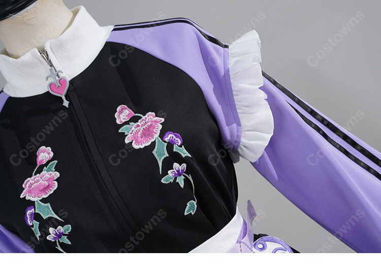 hololive ホロライブ 常闇トワ メイド風ジャージ衣装 コスプレ衣装-9