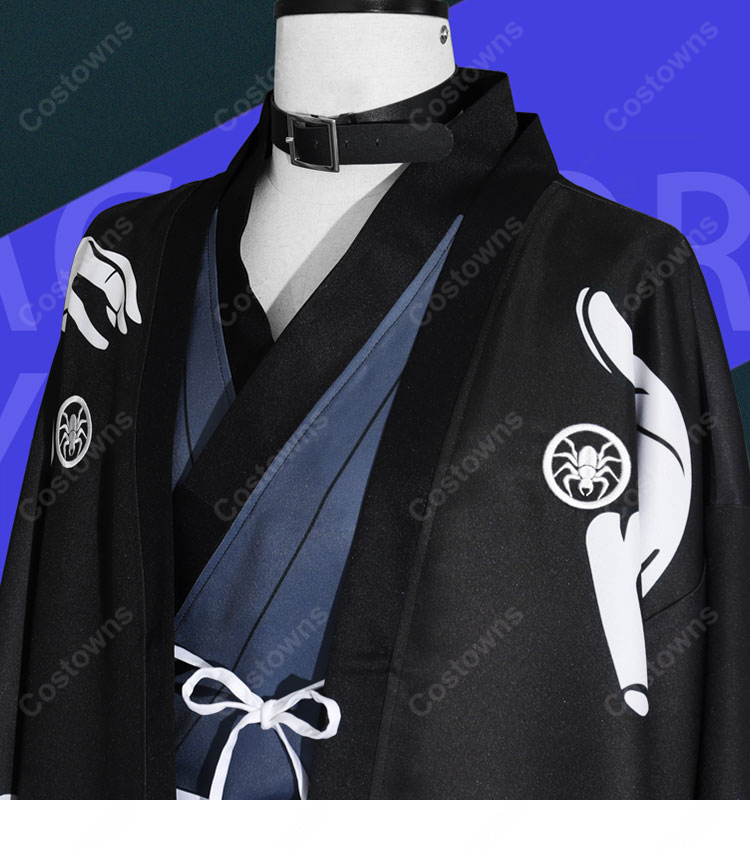 HUNDRED LINE -最終防衛学園- 面影歪 私服 和服 コスプレ衣装-5