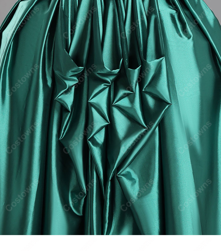 ウェンズデー アグネス・ミデル 緑ドレス コスプレ衣装-11