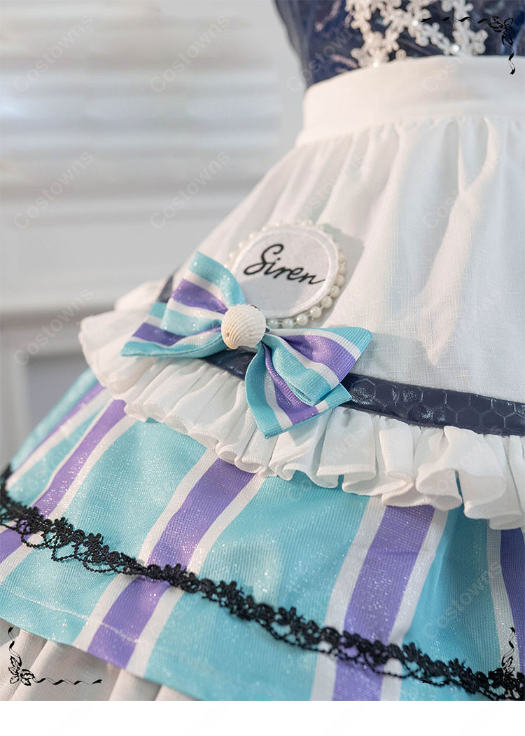 勝利の女神：NIKKE リトルマーメイド メイド服 コスプレ衣装-5