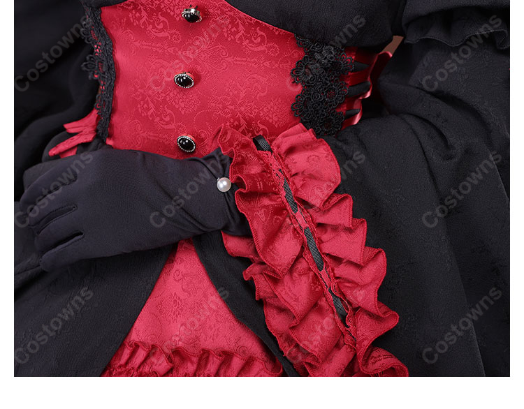 Re:ゼロから始める異世界生活 ラム ゴシックドレス姿 コスプレ衣装-7