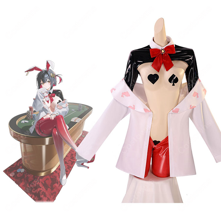勝利の女神:NIKKE  ルージュ:アンラッキーラビット 逆バニー衣装 コスプレ衣装-1