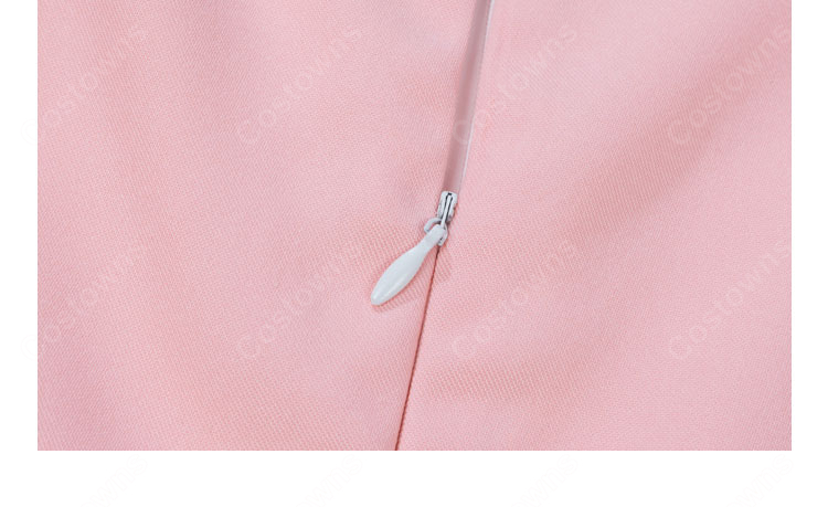 カードキャプターさくら クリアカード編 木之本桜 コスプレ衣装 私服 ピンクベージュワンピースコート-8