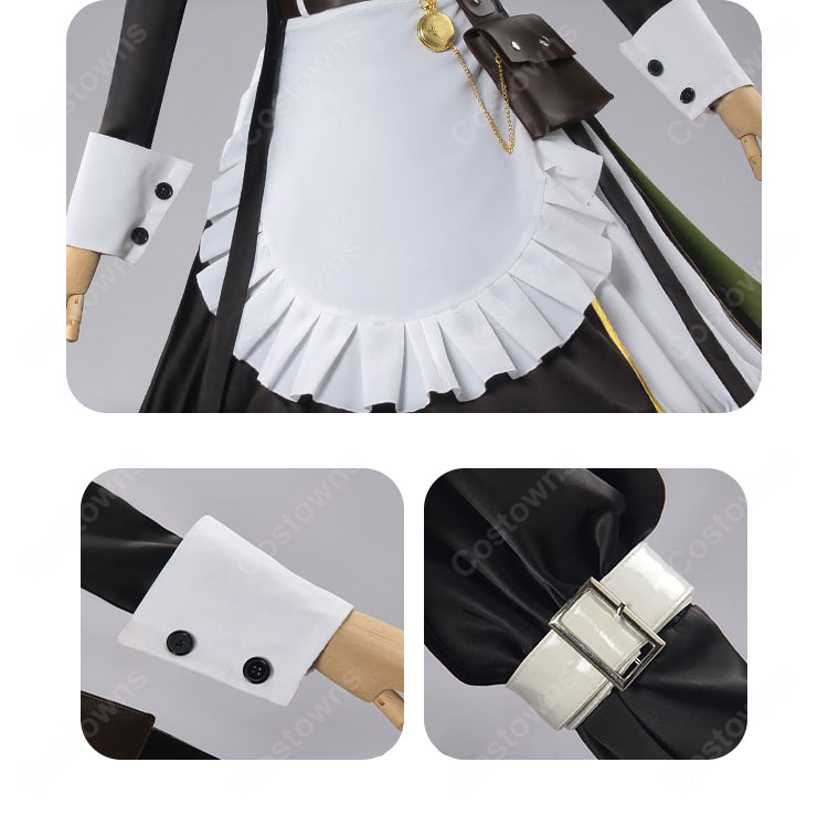 アークナイツ ケルシー 時の足跡 コスプレ衣装 メイド服-9