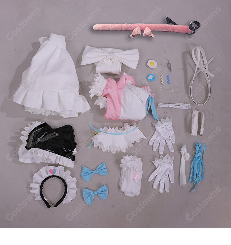 VTuber 結城さくな 猫メイド コスプレ衣装-17