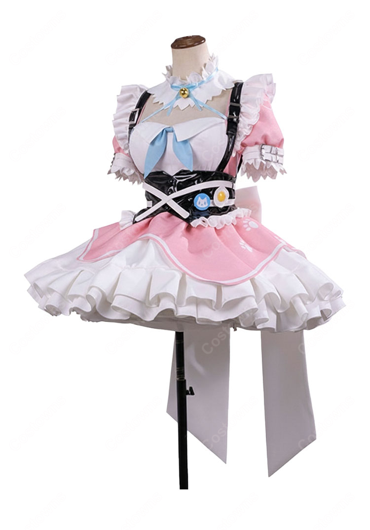 VTuber 結城さくな 猫メイド コスプレ衣装-3
