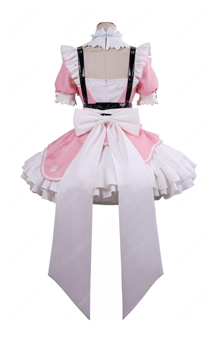 VTuber 結城さくな 猫メイド コスプレ衣装-4