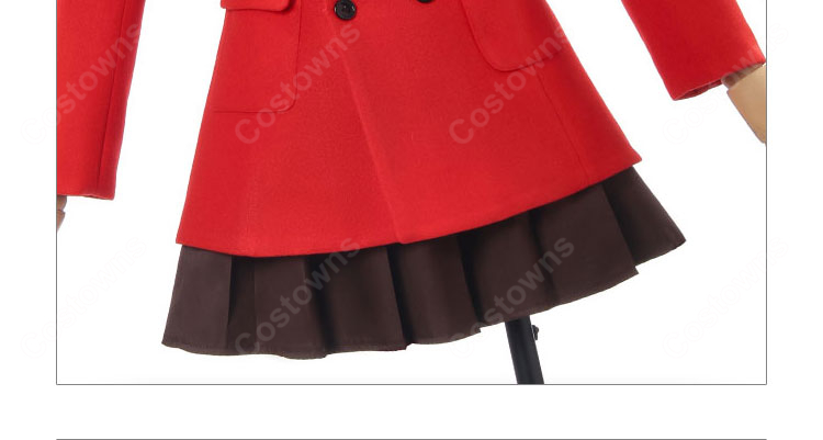 コミック版 新世紀エヴァンゲリオン 惣流・アスカ・ラングレー コート姿 コスプレ衣装-12