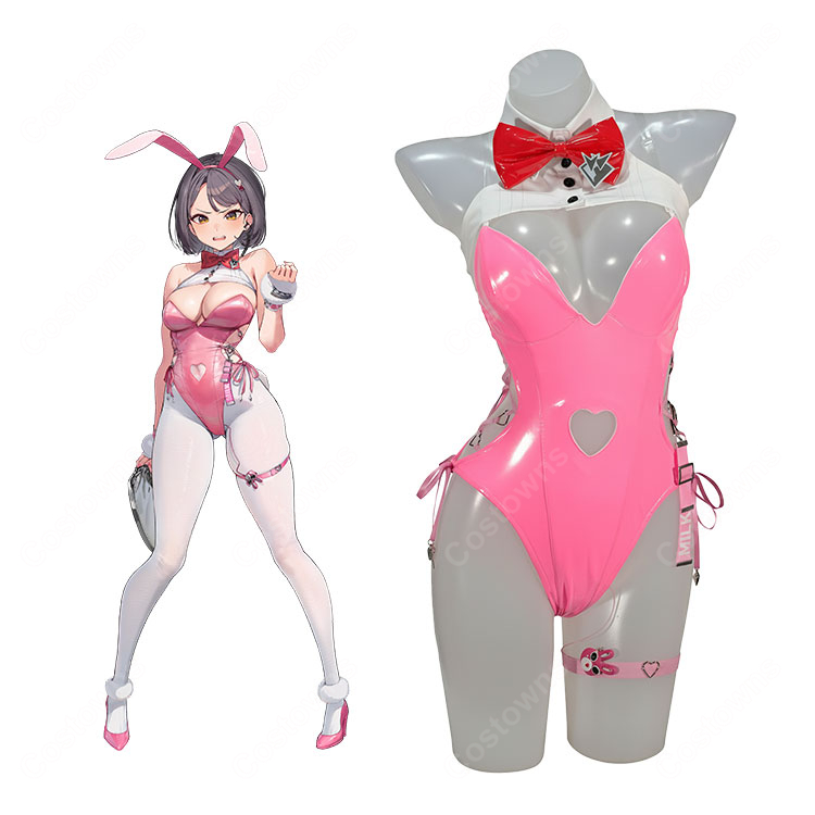 勝利の女神:NIKKE  ミルク:ブルーミングバニー コスプレ衣装-1