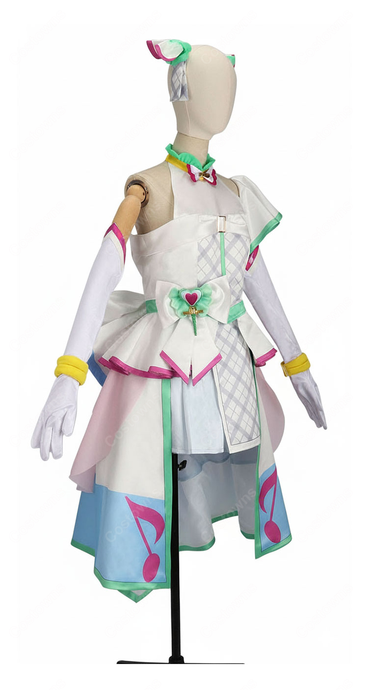 キミとアイドルプリキュア♪ キュアズキューン プリルン コスプレ衣装-3