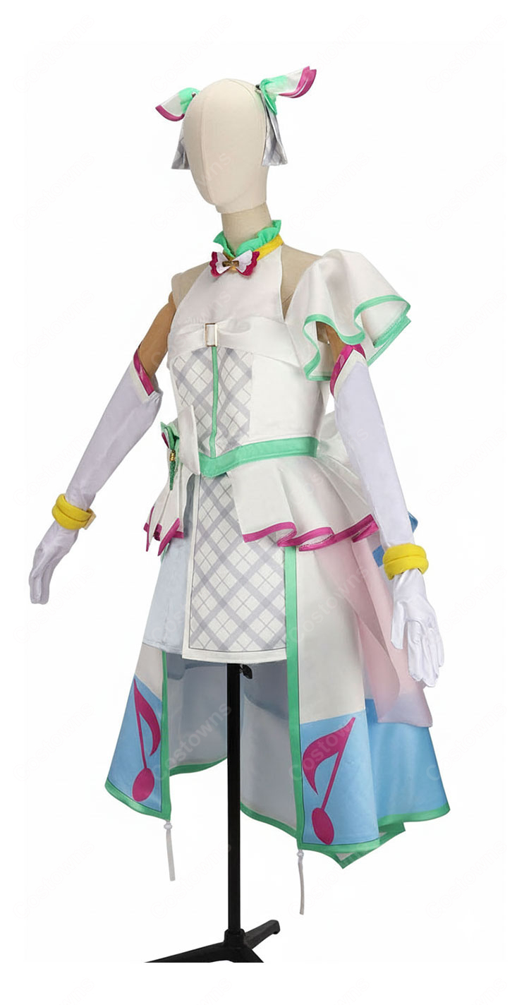 キミとアイドルプリキュア♪ キュアズキューン プリルン コスプレ衣装-4