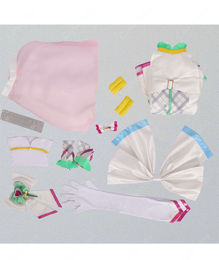 キミとアイドルプリキュア♪ キュアズキューン プリルン コスプレ衣装-6