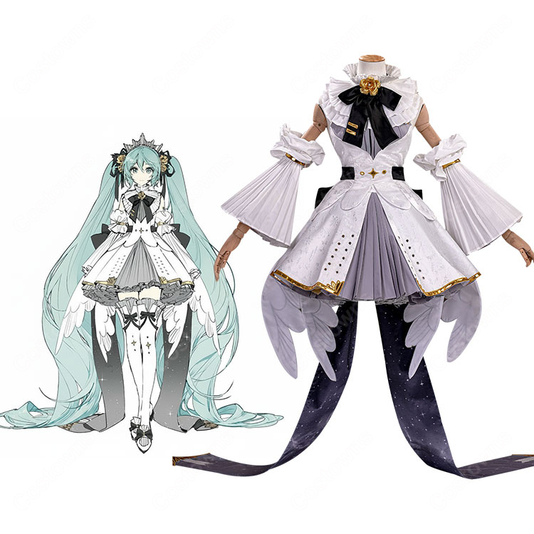 初音ミクシンフォニー10周年 プレイオン 初音ミク コスプレ衣装-1