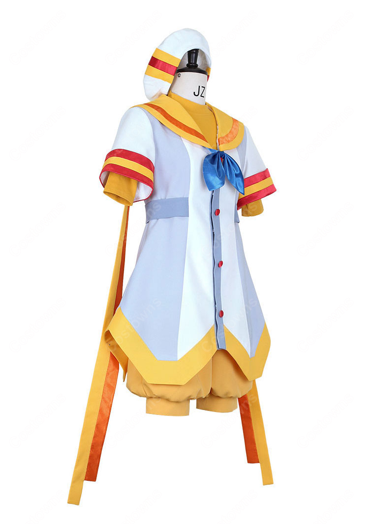 わんだふるぷりきゅあ！ざ・むーびー！ ドキドキ♡ゲームの世界で大冒険！ 兎山大福 映画ver. 人間の姿 コスプレ衣装-3