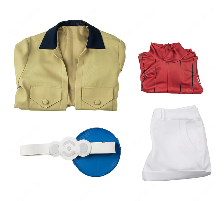 Pokémon LEGENDS Z-A タウニー コスプレ衣装 (コート、インナー、ショートパンツ、ウエストポーチ)-19