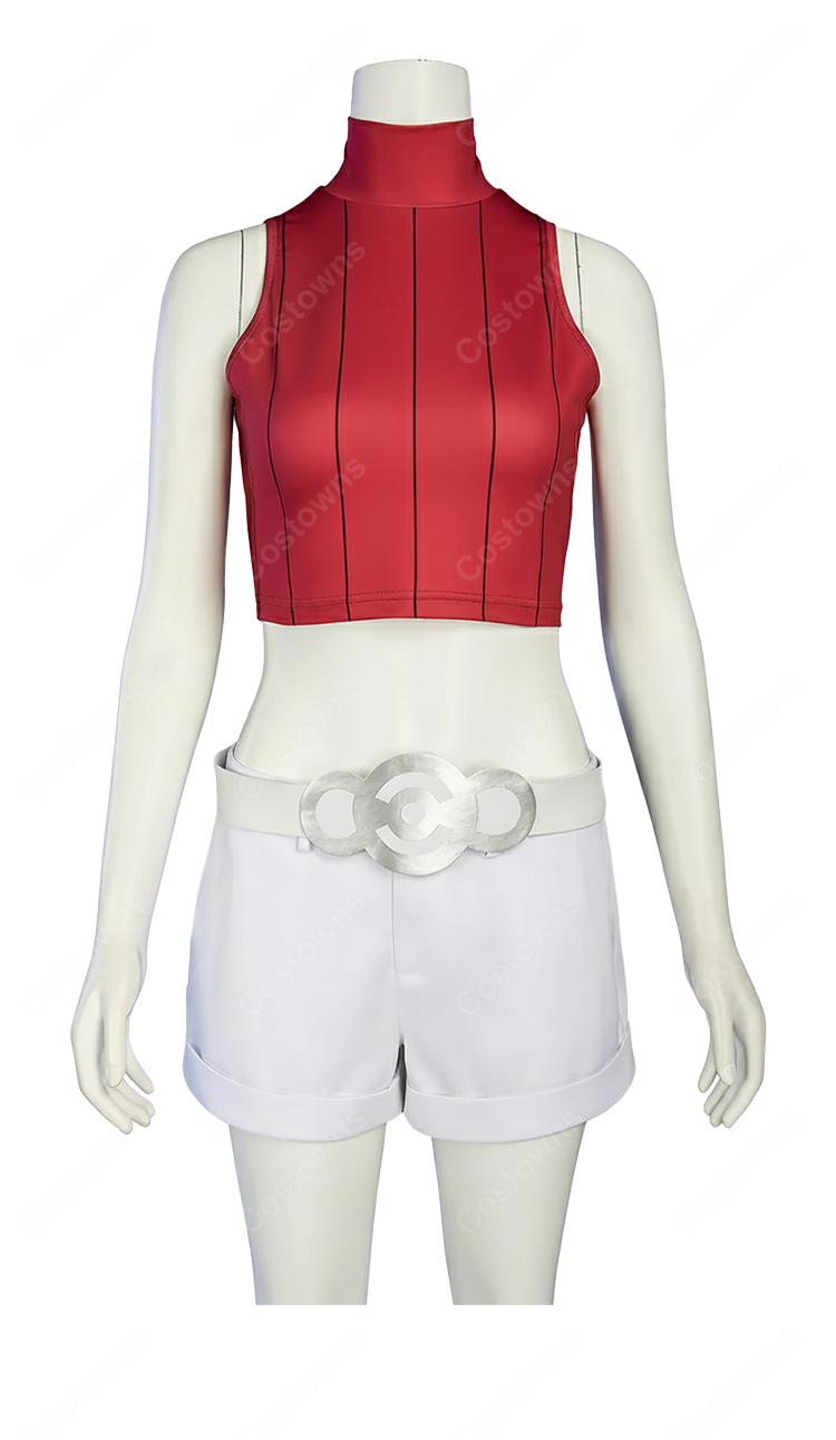 Pokémon LEGENDS Z-A タウニー コスプレ衣装 (コート、インナー、ショートパンツ、ウエストポーチ)-8