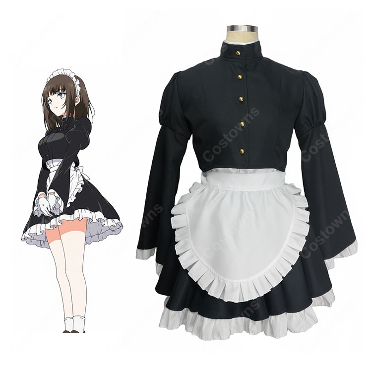 メイド教育 没落貴族 瑠璃川椿 メイド服 コスプレ衣装-1