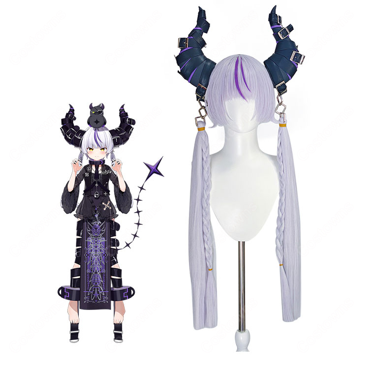 hololive ホロライブ ラプラス・ダークネス 秘密結社holoX 総帥 コスプレウィッグ-1