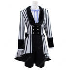 黒執事 シエル・ファントムハイヴ コスプレ衣装 黒白ストライプ衣装