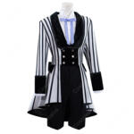 黒執事 シエル・ファントムハイヴ コスプレ衣装 黒白ストライプ衣装