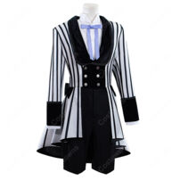 黒執事 シエル・ファントムハイヴ コスプレ衣装 黒白ストライプ衣装(黒執事 コスプレ衣装)