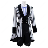 黒執事 シエル・ファントムハイヴ コスプレ衣装 黒白ストライプ衣装(202×202)