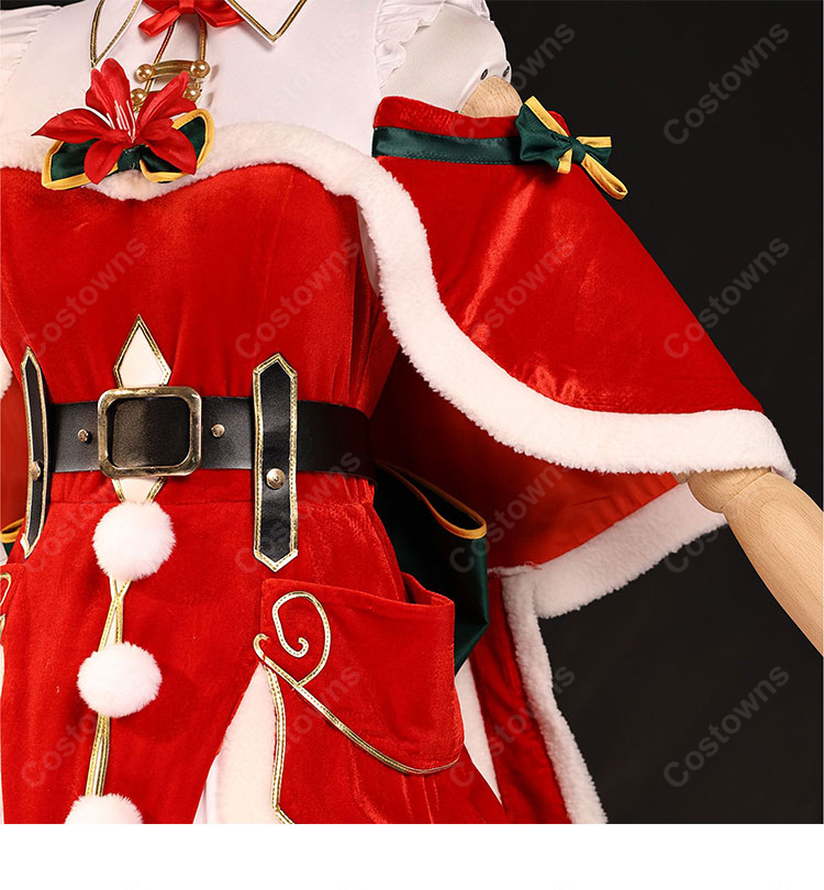 Re:ゼロから始める異世界生活 エミリア クリスマス記念 コスプレ衣装-9